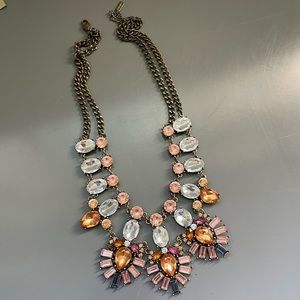 BaubleBar Pink & Amber Statement Necklace